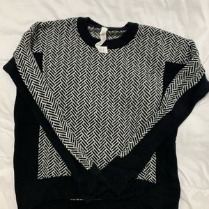 Black and White Lululemon Sweater